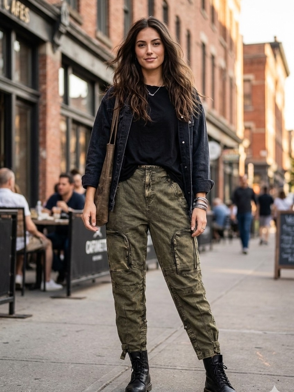 We The Free Olive Utility Trousers with Washed Finish. Sz L